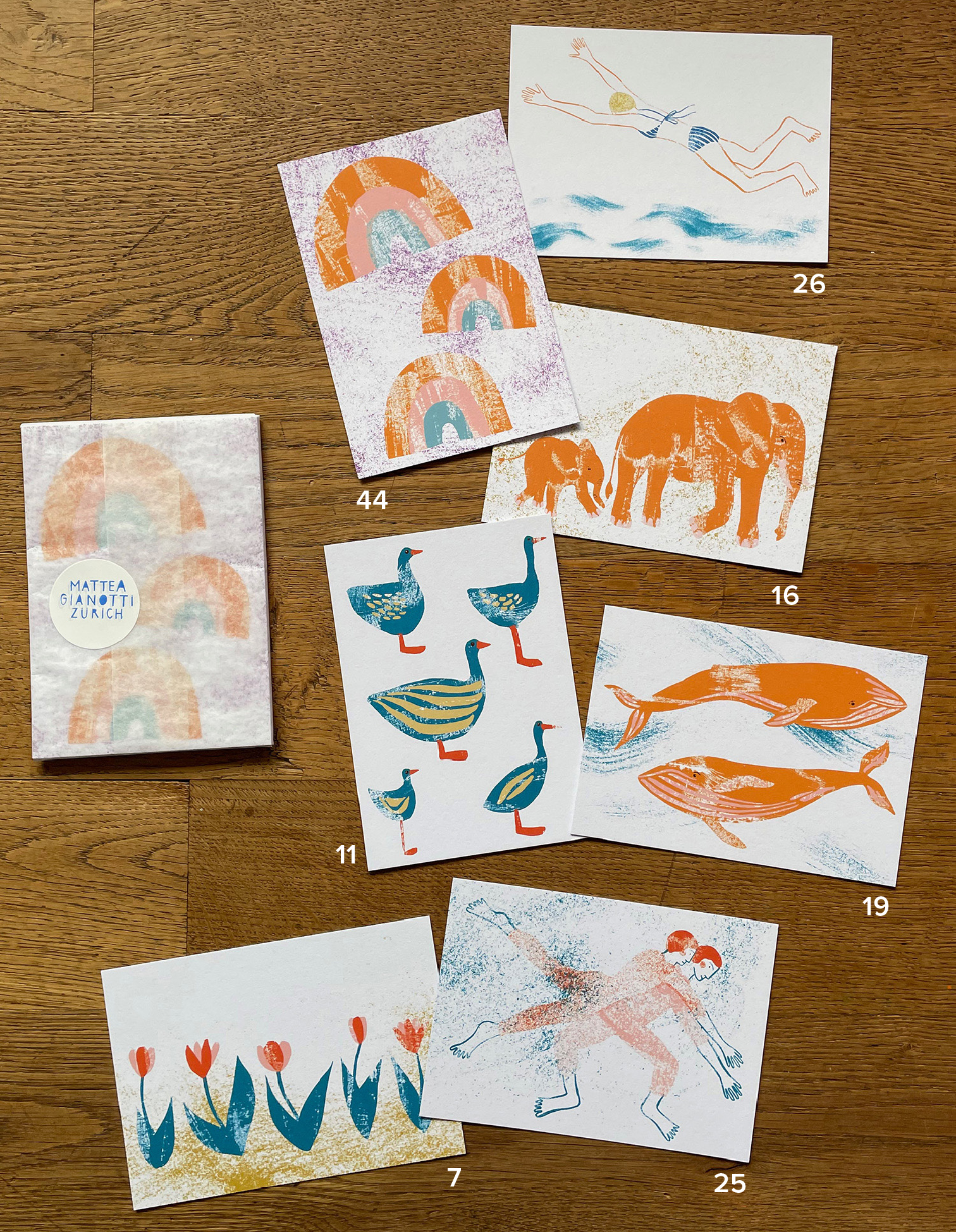 Mattea Gianotti Grafik, Illustration, Literaturvermittlung, LiteraturLabor SIKJM: Postkarten 2025 - 