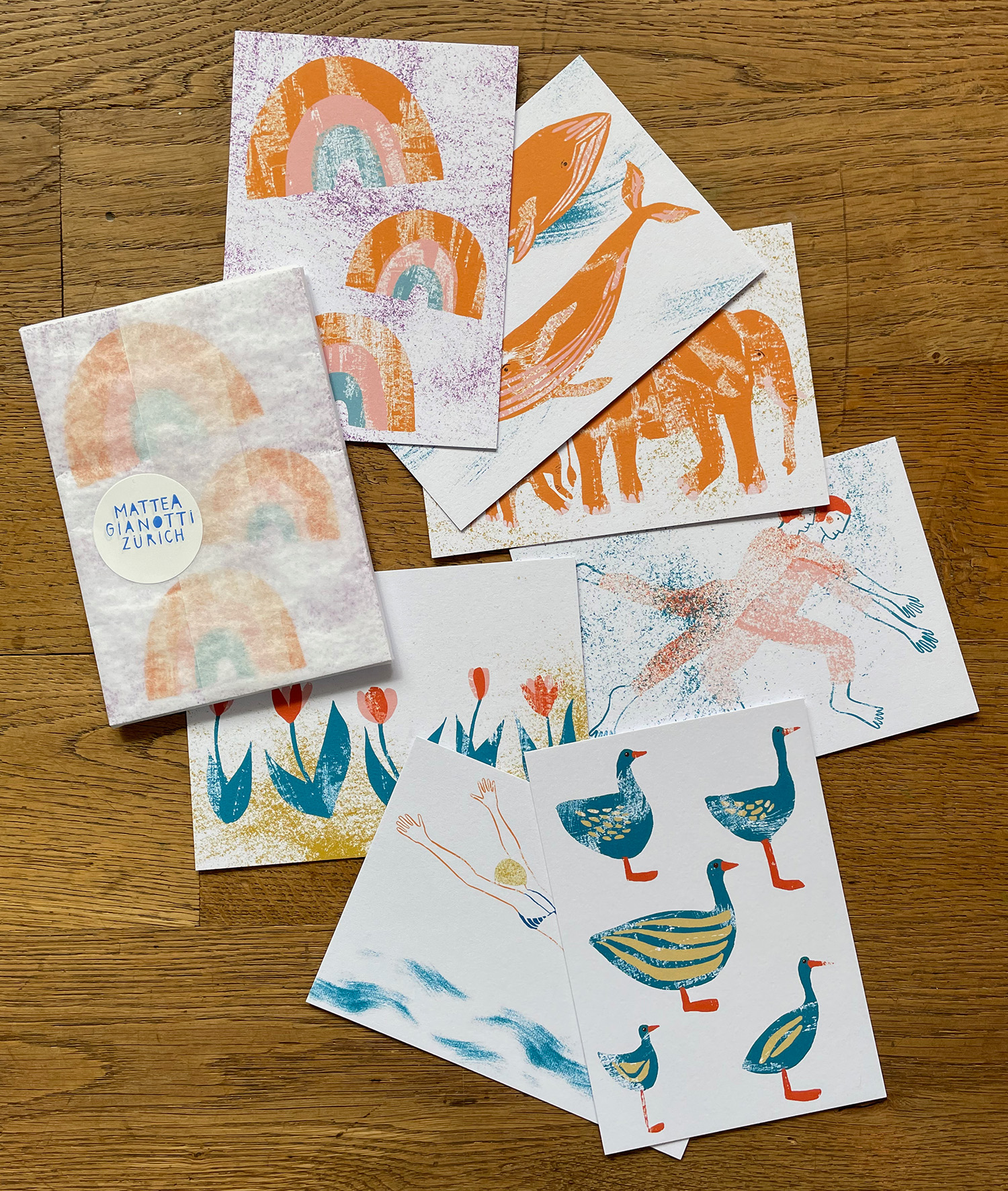 Mattea Gianotti Grafik, Illustration, Literaturvermittlung, LiteraturLabor SIKJM: Postkarten 2025 - 