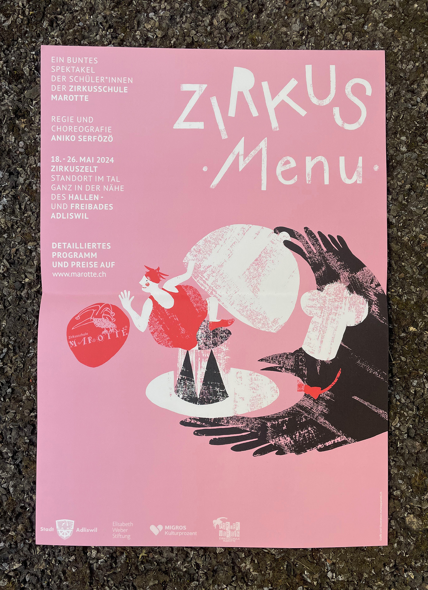 Mattea Gianotti Grafik, Illustration, Literaturvermittlung, LiteraturLabor SIKJM: Zirkusschule Marotte - 