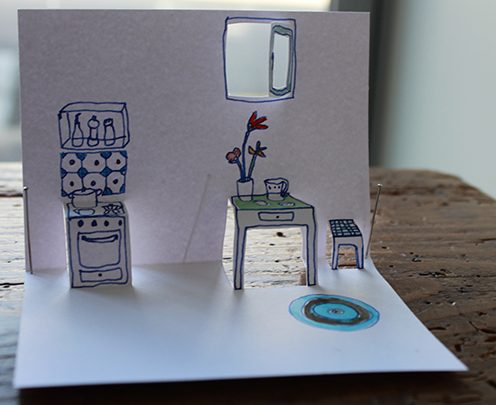 Mattea Gianotti Grafik, Illustration, Literaturvermittlung, LiteraturLabor SIKJM: Pup Up Bilder - 