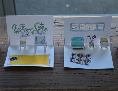 Mattea Gianotti Grafik, Illustration, Literaturvermittlung, LiteraturLabor SIKJM: Pup Up Bilder - 